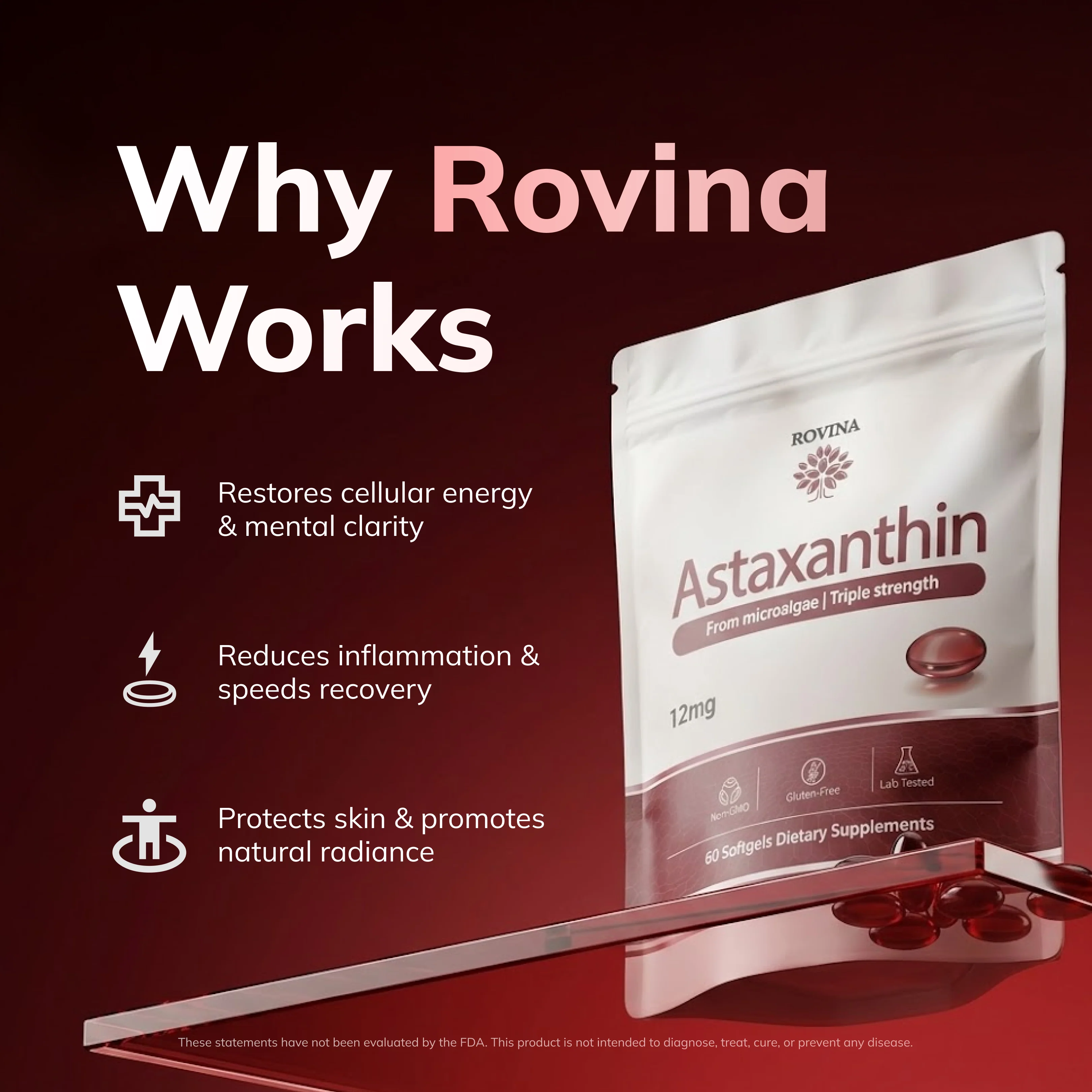 Rovina Astaxanthin | 12mg Softgels - Image 4